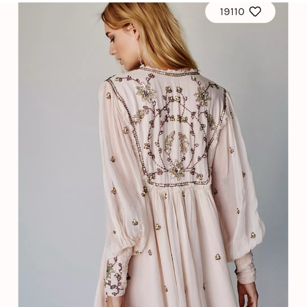 Free People Light Pink Boho Dress